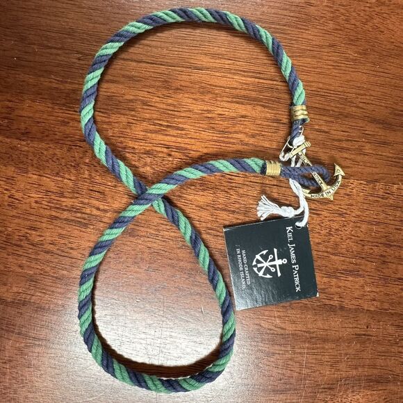 Mark & Graham Kiel James Patrick Green & Navy Nautical Cord Bracelet -New w/ Box - Picture 4 of 11